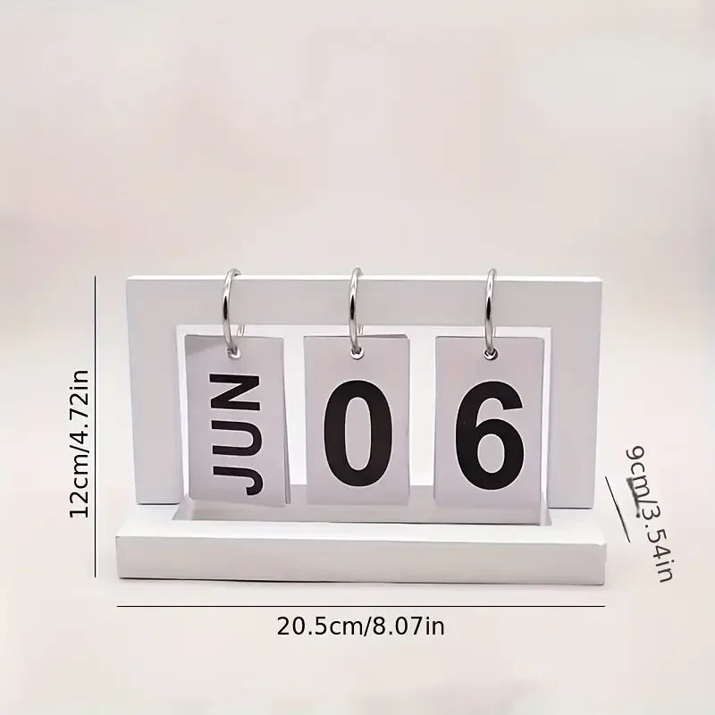 calendrier minimaliste moderne chiffres mobiles blanc noir gris clair occasion noël anniversaire mariage