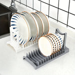 support vaisselle pliable gris blanc compartiments assiettes moderne utilisation multiple rangement cuisineolvable