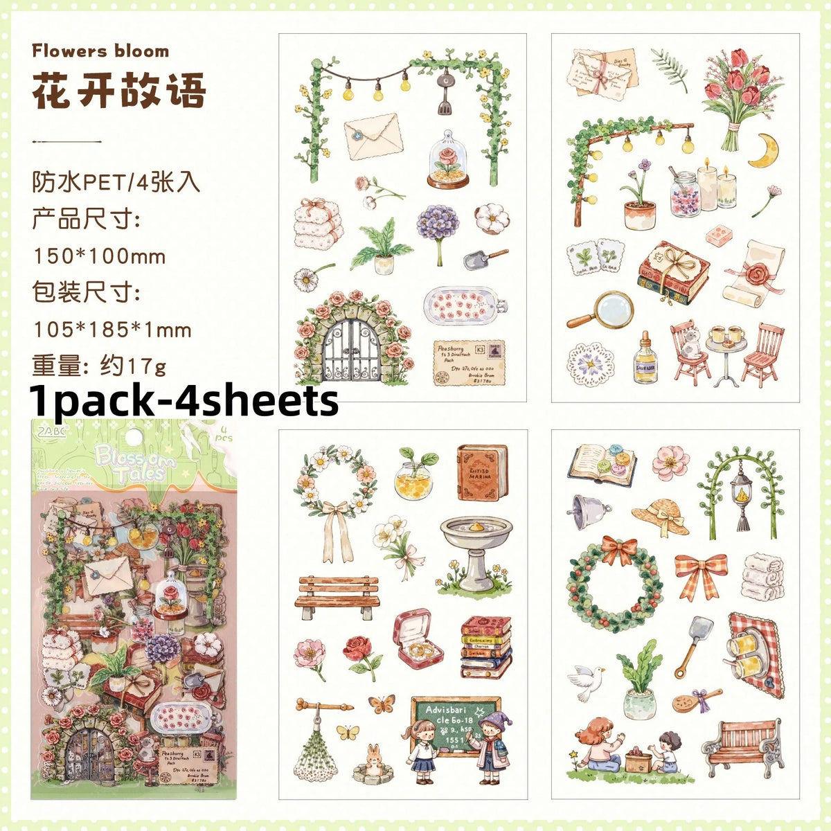 sticker mignon multicolore animaux fruits fleurs pique nique détails illustré clips boisscrição automática aqui