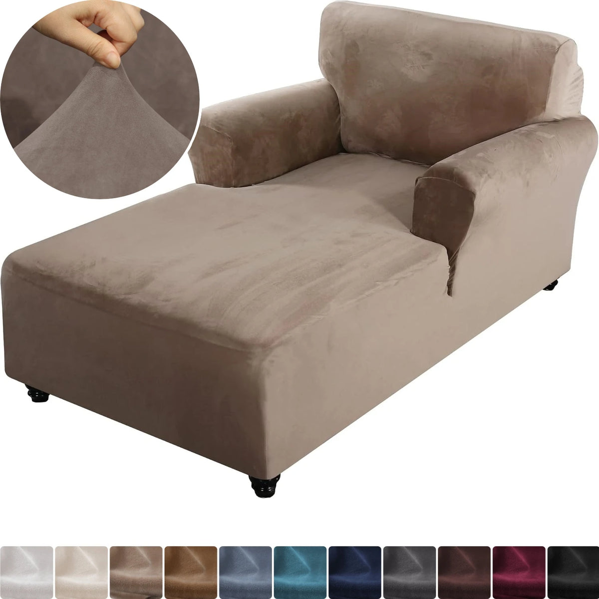 coussin chaise longue velours beige moderne adhésif salon fauteuil canapé sectionnel futon lavable automne