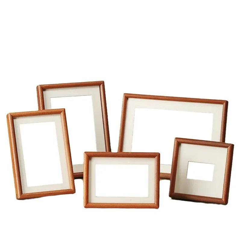 cadre photo bois naturel classique marron clair texture bois fenêtre photo minimaliste deco intérieure
