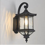 applique murale led noir bronze verre texturé classique vintage éclairage maison fixations e27