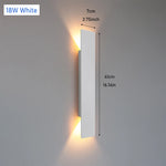 lumière led applique murale moderne étanche ip65 18w blanc noir adhésiveextérieur