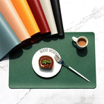 dessous verre moderne texturé cuir couleur vert orange noir beige bleu marron rouge minimaliste