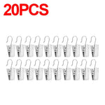 pinces rideau métal moderne argentées lisses opaques 10pc 20pc 30pc 50pc