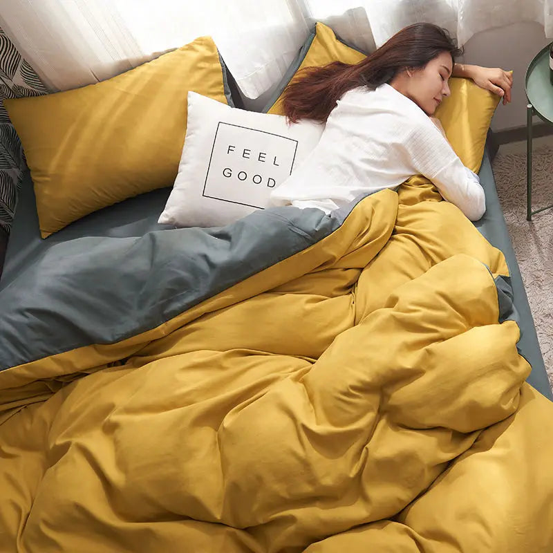 Parure de lit dans une chambre décorée avec style moderne