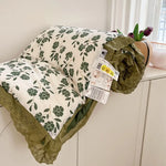 couette coton imprimée fleurs feuilles été automne vintage adhésive lavable maison 150x200cm 200x230cm