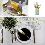 porte serviettes moderne napkins holder serviettes pliées fleur blanc vert adhésif kitchen organizer tendance