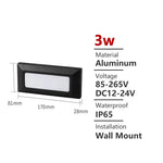 applique murale extérieure led noir moderne étanche jardin terrasse balcon escalier