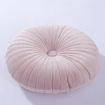 coussin rond velours brodé mousse pu polyester moderne orange jaune gris roseversible non amovible