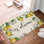 tapis d'entrée moderne citron bienvenue floral durable extérieur entrée salon 40x60cm motifs imprimés