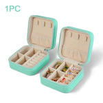 boîte bijoux velours beige portable moderne zippée rose blanche verte