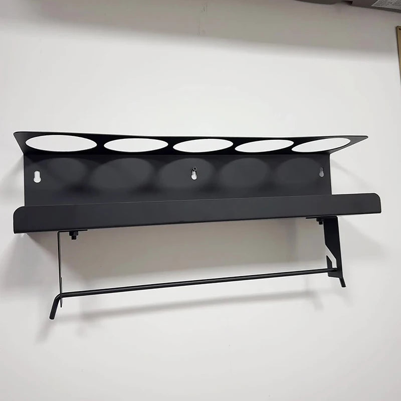 étagère murale noire moderne clips papier toilette support bouteilles rangement utilitaire