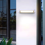 applique murale extérieure led moderne rectangulaire aluminium étanche jardin intérieur blanc noir minimaliste