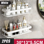 étagères rangement adhésives modernes blanc noir imperméables métal lisses bouteilles cosmétiques flacons parfum encens