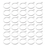 anneaux rideau blancs plastique rond lisses modernes draperies ajustement universel