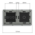 interrupteur mural tactile sans partie interrupteur noir blanc or gris moderne eyelets