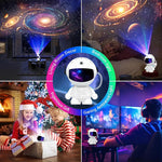 projecteur d'étoiles astronaute galaxie blanc moderne 12 disques projection flux lumineux nébulose chambre enfant