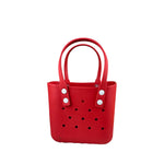 sac main vert jaune bleu perforé autocollants poignées détachables réutilisable respectueux environnement moderne casual
