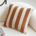 taies d'oreiller patchwork contemporain coussin carré blanc noir marron géométrique arrondi non toxique respectueux