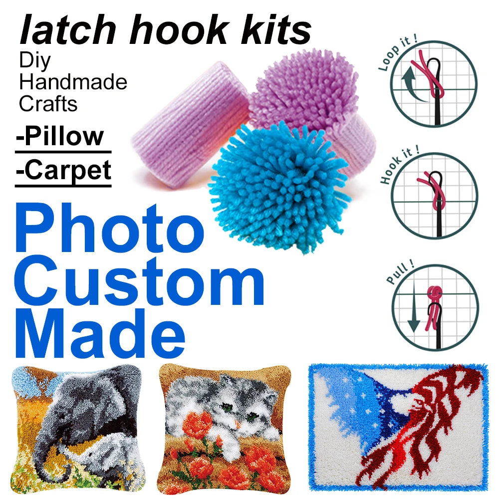 kit crochet fait main coussin laine animaux motifs fleurs accessoires tricot artisanat décoration