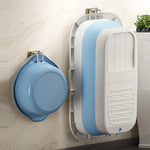 supports muraux acier inoxydable moderne multiple utilisation adhésif fixations bols couverts rangement salle bains