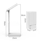 lampe pliable rechargeable led horloge usb moderne blanc étudiant économieénergie