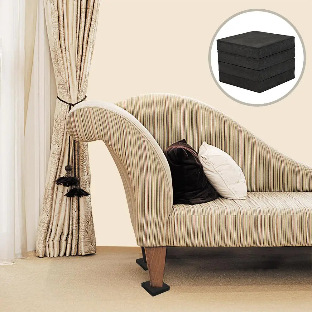 anti vibration pad noir pratique 100x100x20mm résistant antidérapant tapis protection meuble sol