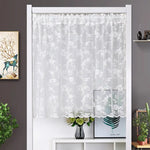 rideau blanc fleuri dentelle transparent classique romantique maison caféextérieur pastorale