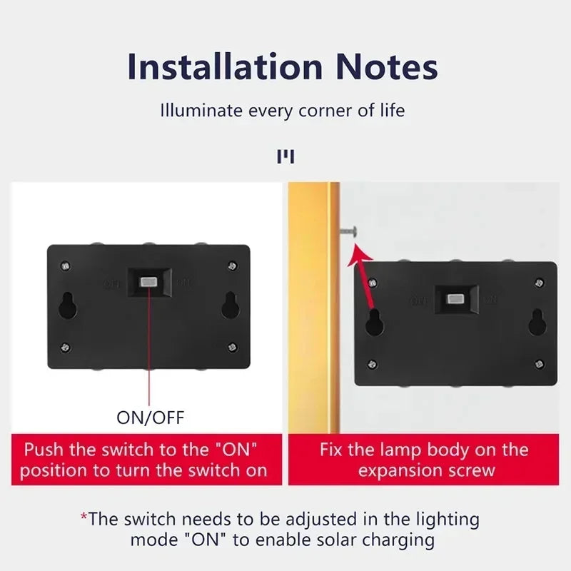lumière solaire led extérieure étanche ip65 10led blanc chaud moderne fonctionnelle interrupteur on off