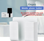 boîte rangement mural blanc moderne adhésif chargeur smartphone télécommande prise usb