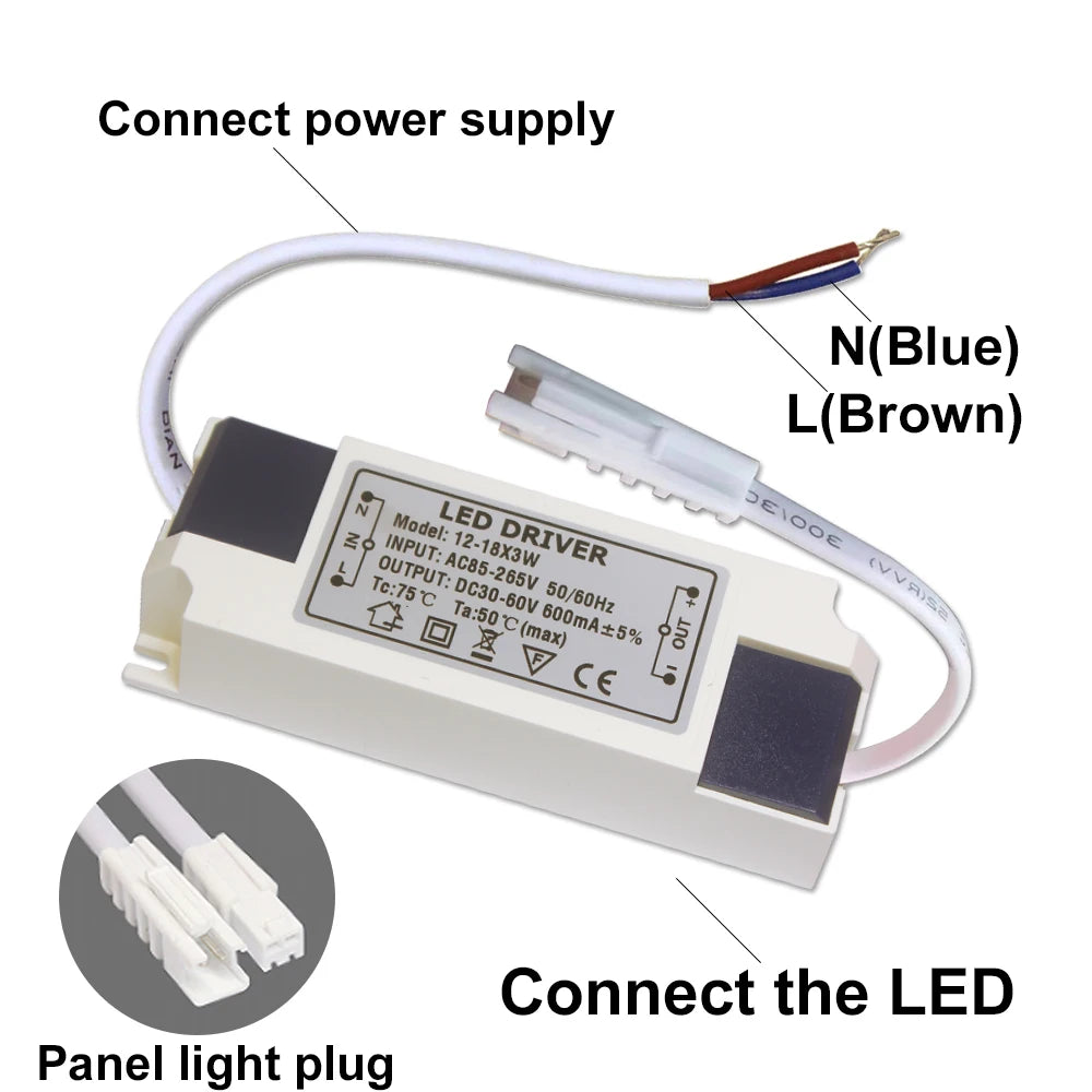 driver led blanc bleu moderne constant current 3w 30w 85 265v