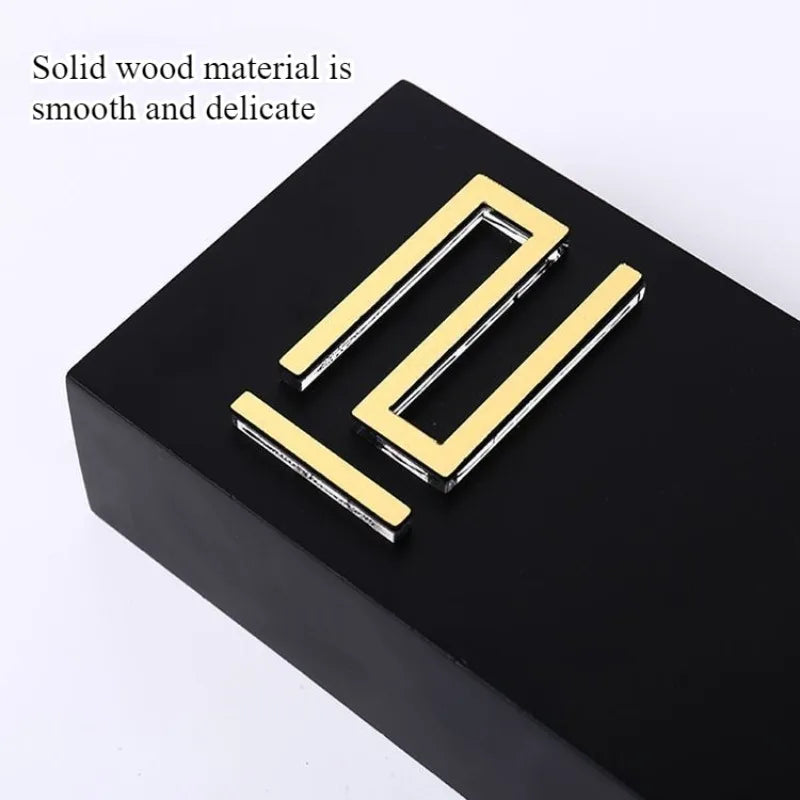 horloge murale moderne minimaliste aiguille numérique résine bambou noir doré