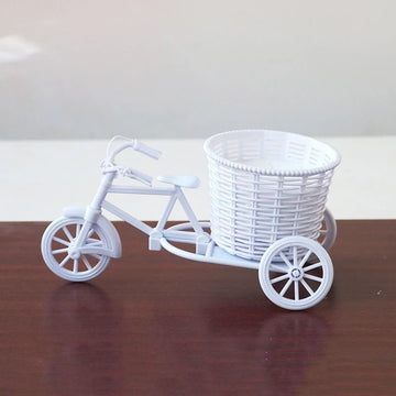 vase fleurs artificielles vélo blanc rotin décoration vintage maison jardin mariage romantique