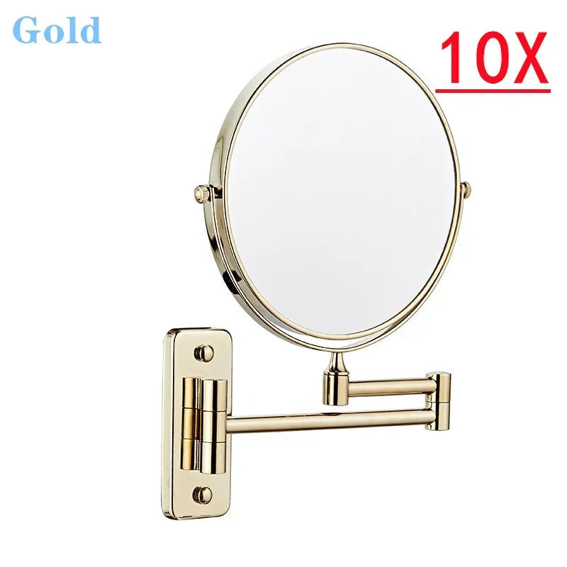 miroir cosmétique noir moderne bras articulé pouces rond sans texte