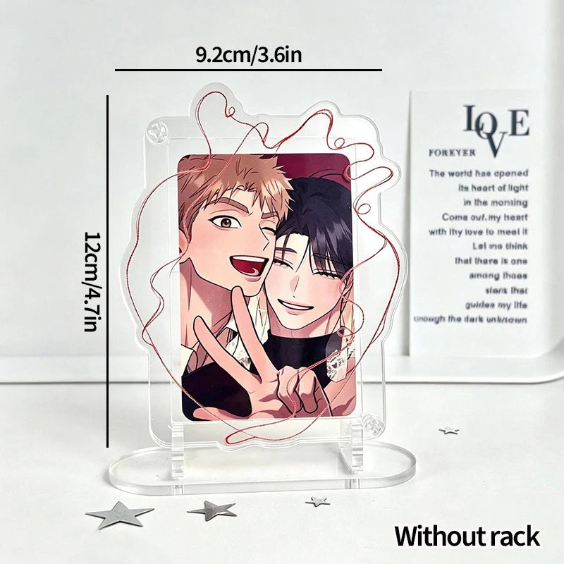 cadre photo transparent moderne clips accessoire photocard cd postales