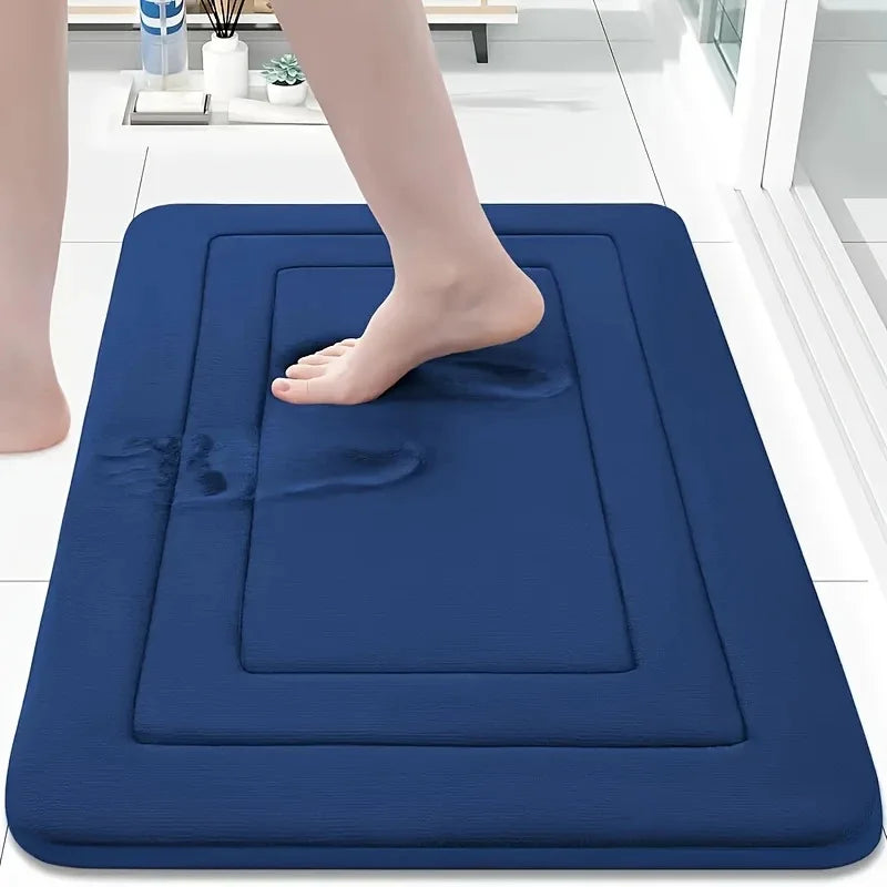 tapis bain doux moelleux gris moderne 40x60cm absorbant antidérapantintérieur maison