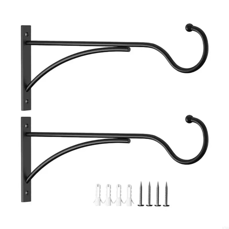 lanterne suspendue vintage crochet mural support fleur pot plante rustiqueextérieur ajouré noir moderne