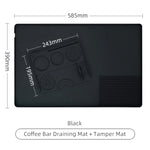 tapis rangement outils gris noir anti dérapant silicone brosse tamper distributeur portafiltre art latte