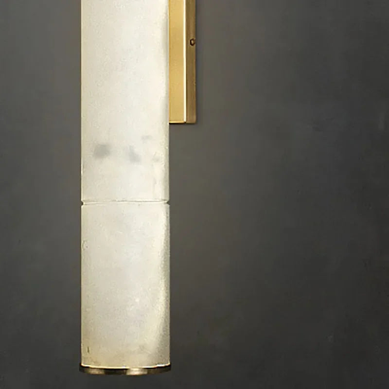 lampe murale moderne marbre blanc doré fixée mur câble électrique opaque chinois chambre coucher