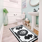 tapis vert rose blanc billets dollars feuilles moderne maison salon antidérapant polyester