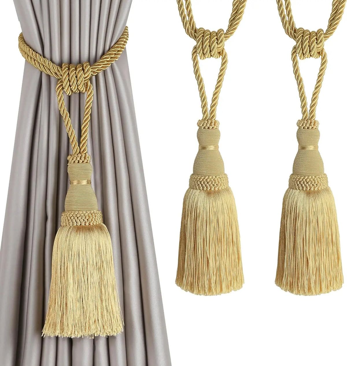 ruban fenêtre pompons beige bleu clair rayures classique opaques facile utiliser