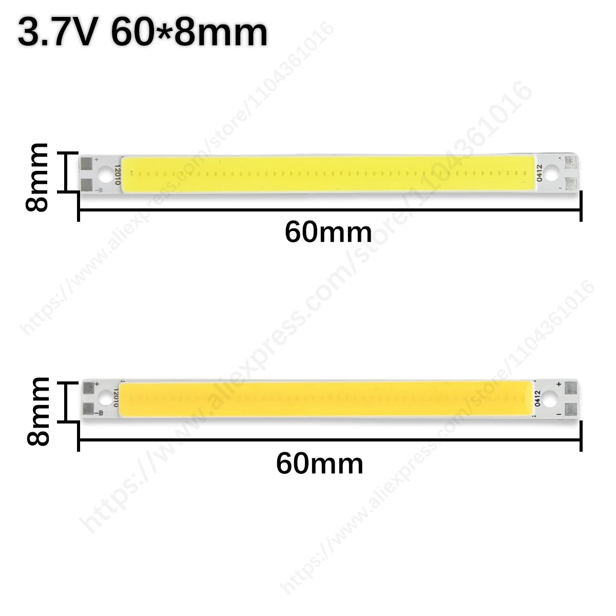 ampoule led cob 60mm 3w blanc rouge vert plaque aluminium moderne