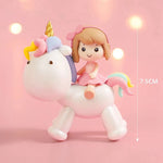 décoration gâteau anniversaire arc ciel étoiles nuages figurines licorne fille étoiles dorées ballons