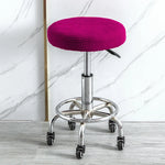housse coussin tabouret rond velours beige moderne fixation protection siège fauteuil salon