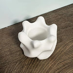 pot fleurs forme irrégulière moderne blanc texturéintérieur extérieur drainage succulentes