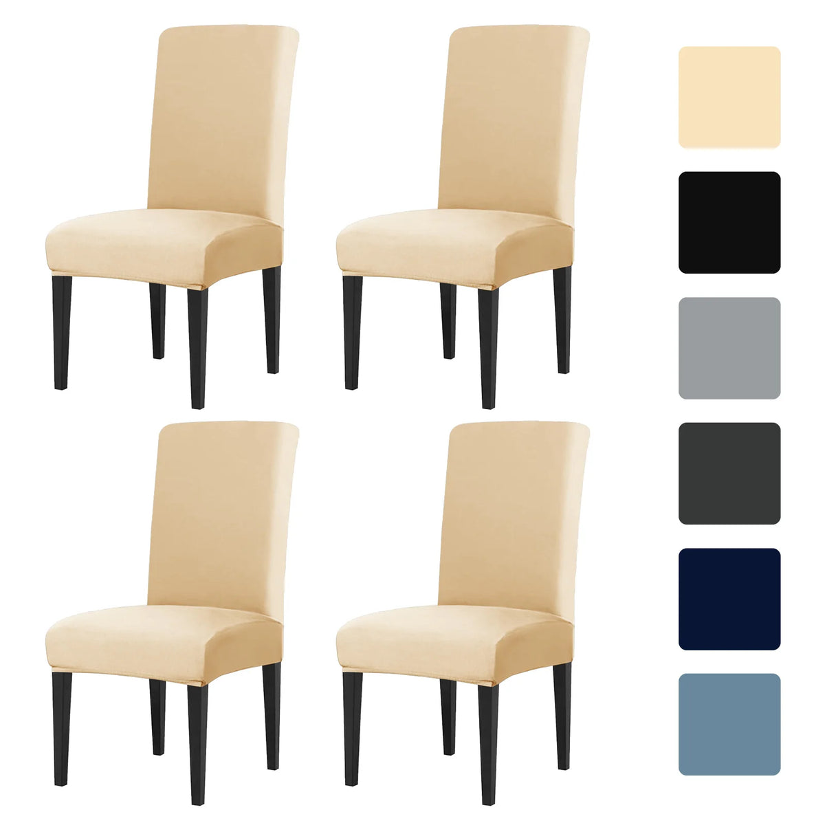 housses chaise gris uni adhésives modernes banquet mariage 4pc 8pc