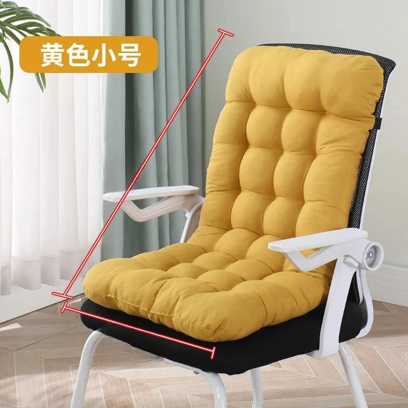 coussin chaise dossier soutien lombaire ergonomique confortable rubans fixation gris