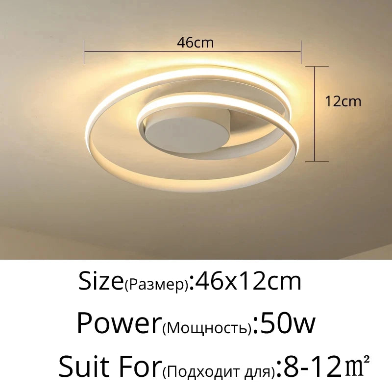 plafonnier led moderne blanc noir chambre salon adjustable