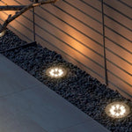 lampe solaire moderne dorée ip65 led diodes autoinstallation extérieure jardin